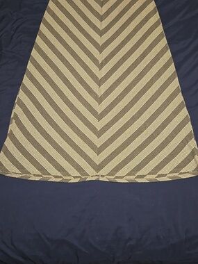 A-Line Maxi Skirt in Gray and White Chevron